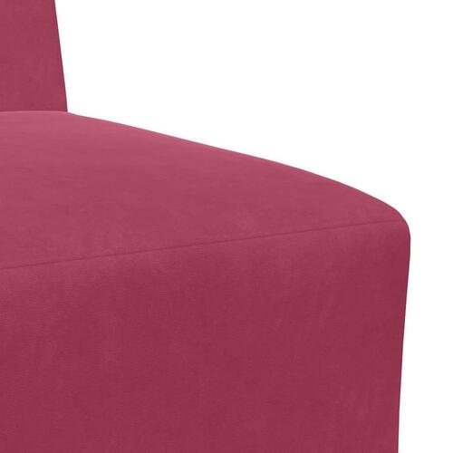 Sofastol 55 cm fløjl vinrød