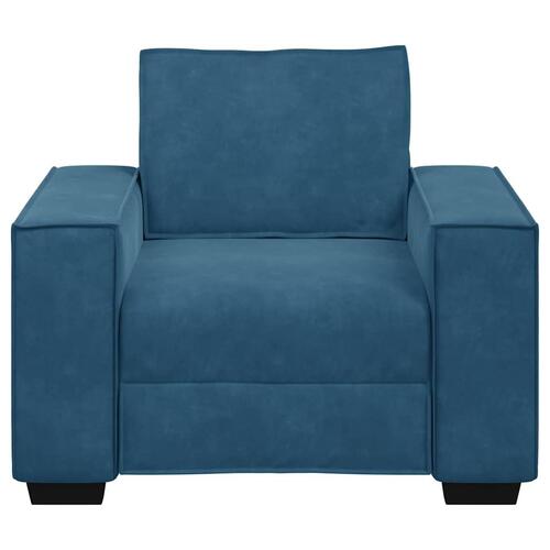 Sofastol 60 cm fløjl blå