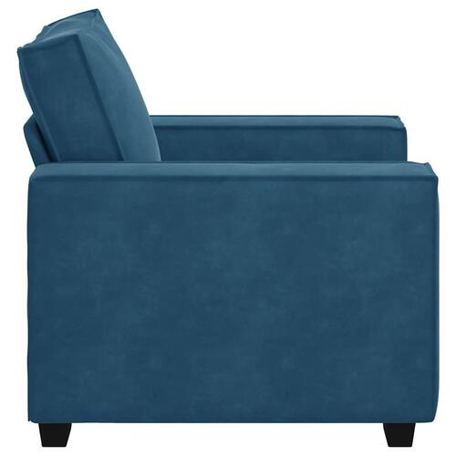 Sofastol 60 cm fløjl blå
