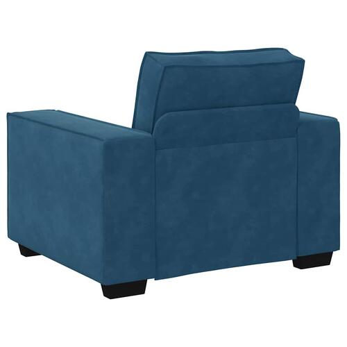 Sofastol 60 cm fløjl blå