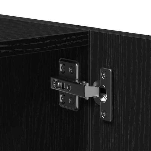 Vægskab 80x39x40 cm konstrueret træ sort egetræsfarve
