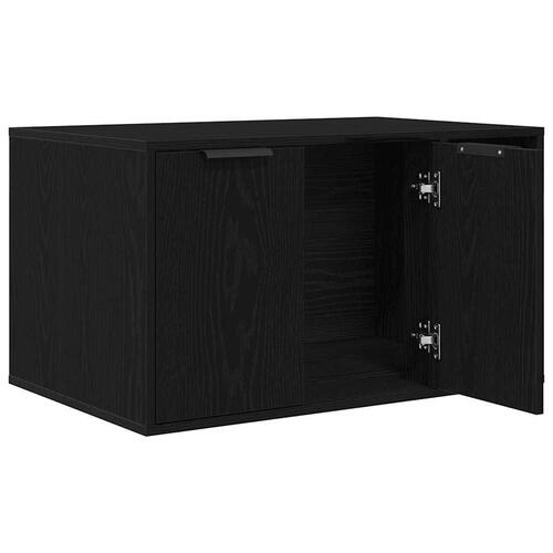 Toiletskjuler til kattebakke 80x50x45cm konstrueret træ sort eg
