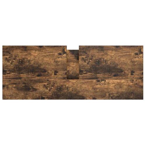 Håndvaskskab med skuffer 90x34,5x60 cm røget egetræsfarve
