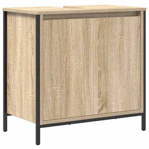 Håndvaskskab til badeværelse 60x34,5x60 cm sonoma-eg