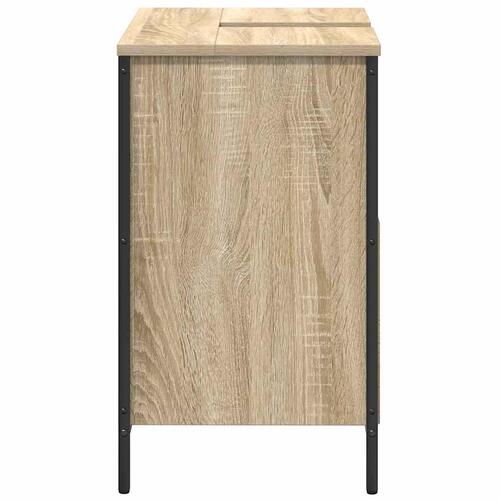 Håndvaskskab til badeværelse 60x34,5x60 cm sonoma-eg