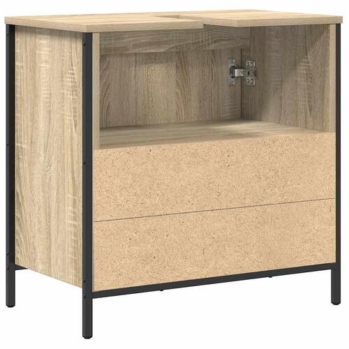 Håndvaskskab til badeværelse 60x34,5x60 cm sonoma-eg