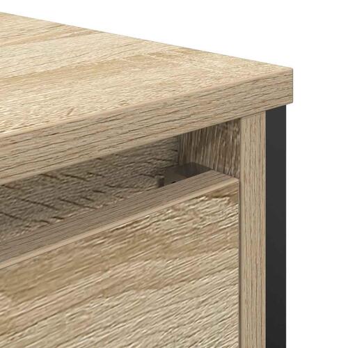 Håndvaskskab til badeværelse 60x34,5x60 cm sonoma-eg