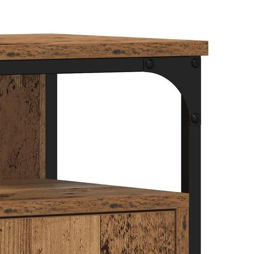 Underskab til håndvask 60x30x60 cm konstrueret træ antikt træ