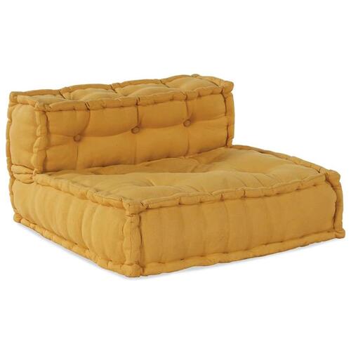 Modulpuf stof 70x70x54 gul