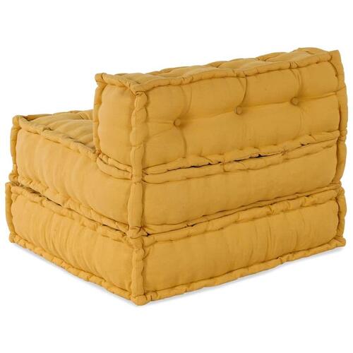 Modulpuf stof 70x70x54 gul