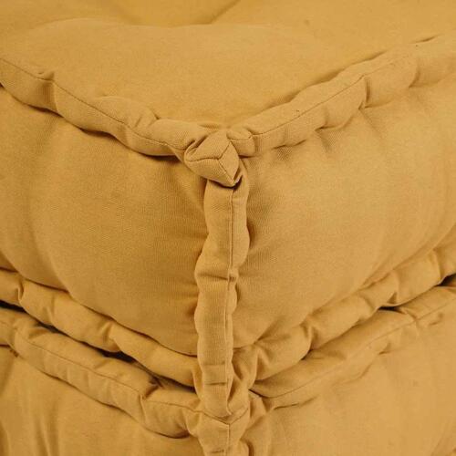 Modulpuf stof 70x70x54 gul