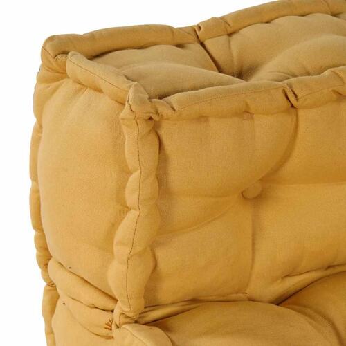 Modulpuf stof 70x70x54 gul