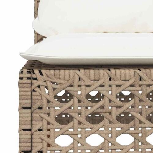 Sofasæt til haven 5 dele med hynder polyrattan beige