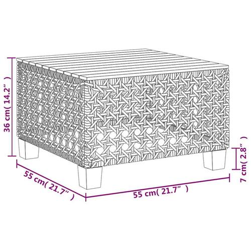 Sofasæt til haven 5 dele med hynder polyrattan beige