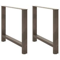 Sofabordben naturstål 2 stk. 90x(72-73) cm stål