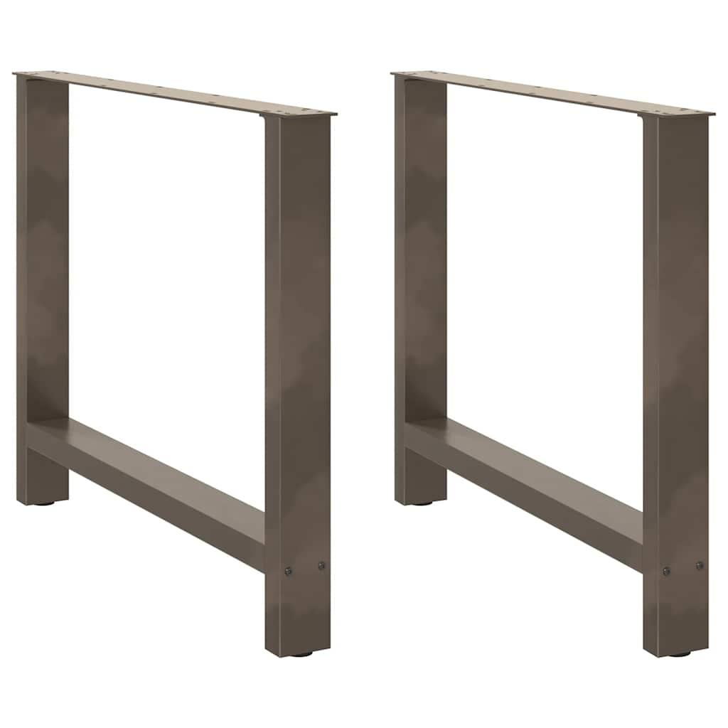 Sofabordben naturstål 2 stk. 90x(72-73) cm stål