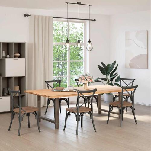Sofabordben naturstål 2 stk. 90x(72-73) cm stål