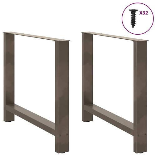 Sofabordben naturstål 2 stk. 90x(72-73) cm stål