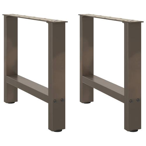 Sofabordben naturstål 2 stk. 50x(42-43) cm stål