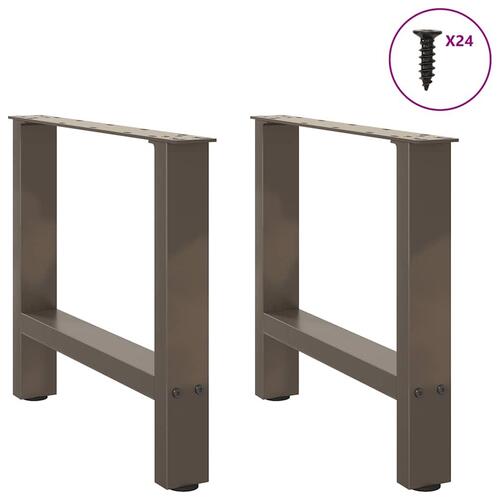 Sofabordben naturstål 2 stk. 50x(42-43) cm stål