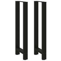 Sofabordben 2 stk. 50x(110-111) cm stål sort