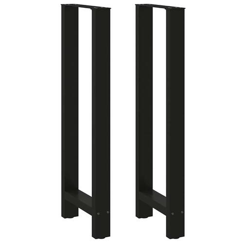 Sofabordben 2 stk. 50x(110-111) cm stål sort