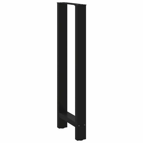 Sofabordben 2 stk. 50x(110-111) cm stål sort