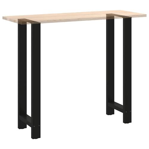 Sofabordben 2 stk. 50x(110-111) cm stål sort