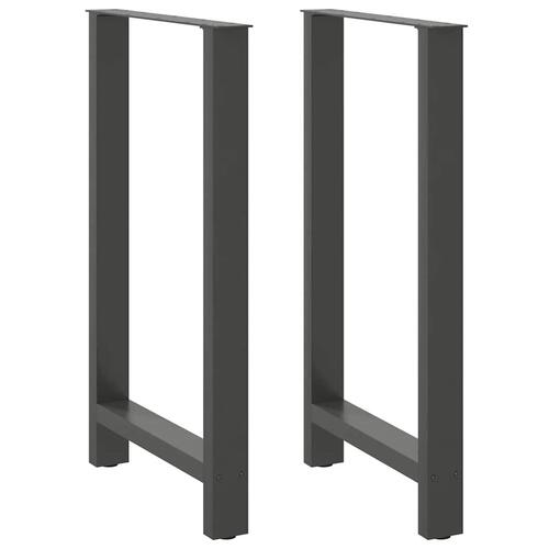 Sofabordben 2 stk. 60x(100-101) cm stål antracitgrå