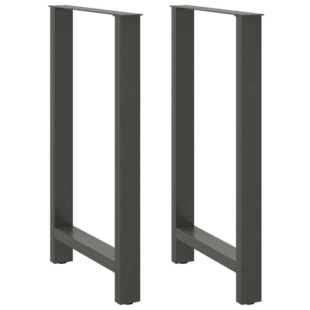 Sofabordben 2 stk. 60x(100-101) cm stål antracitgrå