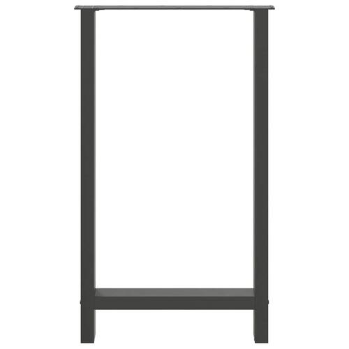 Sofabordben 2 stk. 60x(100-101) cm stål antracitgrå