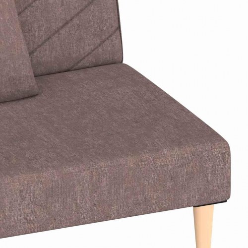 Sovesofa 2-personers med 2 puder - gråbrun