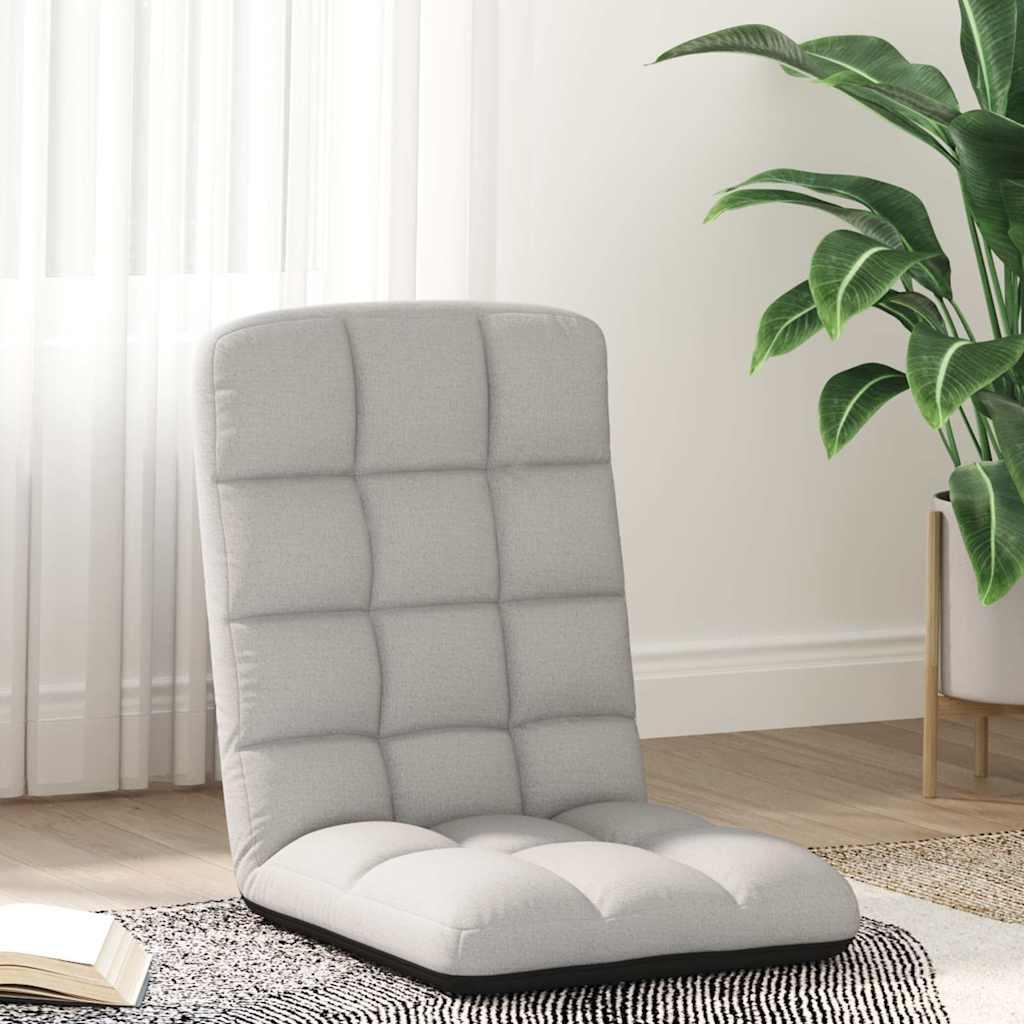 Foldbar gulvstol 71x51x62 cm stof skygrå