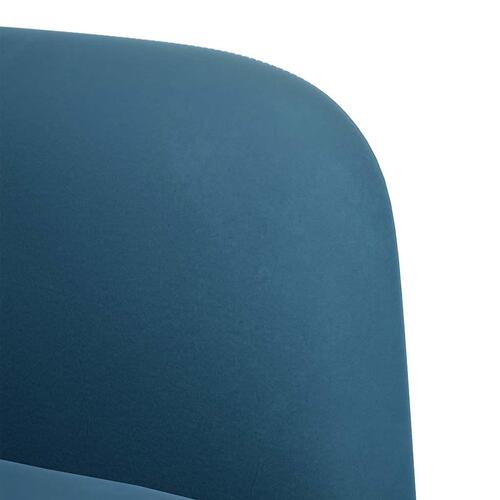 Sofastol med armlæn 54 cm fløjl blå