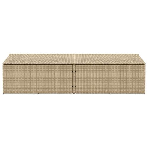 Opbevaringsboks til haven 220x50x58 cm polyrattan beige