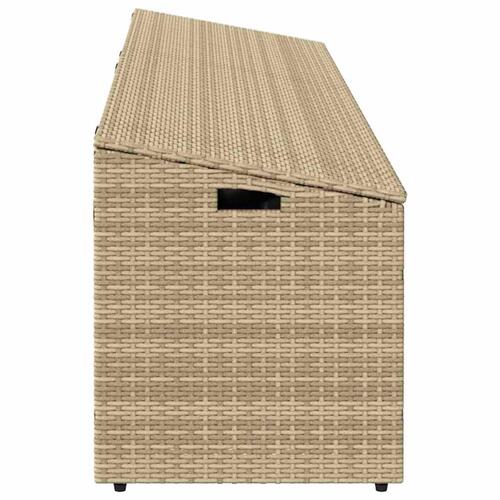 Opbevaringsboks til haven 220x50x58 cm polyrattan beige