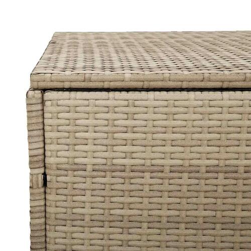 Opbevaringsboks til haven 220x50x58 cm polyrattan beige