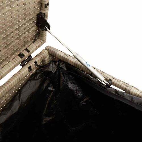 Opbevaringsboks til haven 220x50x58 cm polyrattan beige