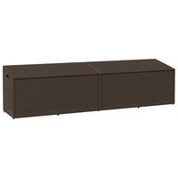 Opbevaringsboks til haven 220x50x58 cm polyrattan brun