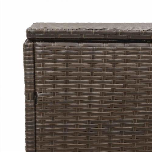 Opbevaringsboks til haven 220x50x58 cm polyrattan brun