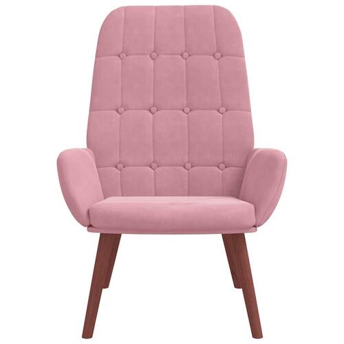 Lænestol fløjl pink