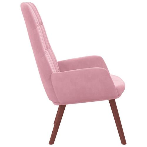 Lænestol fløjl pink
