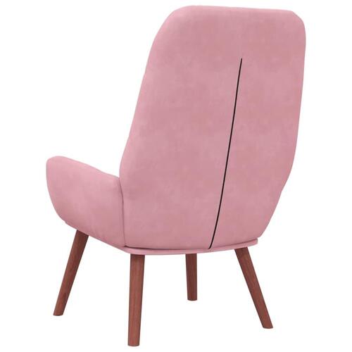Lænestol fløjl pink