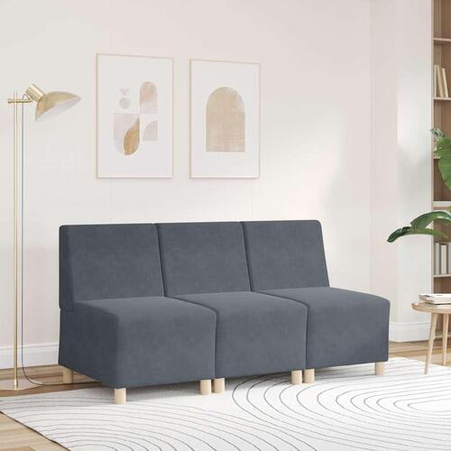 Sofastol 55 cm fløjl mørkegrå