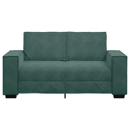 2-personers sofa 120 cm fløjl mørkegrøn