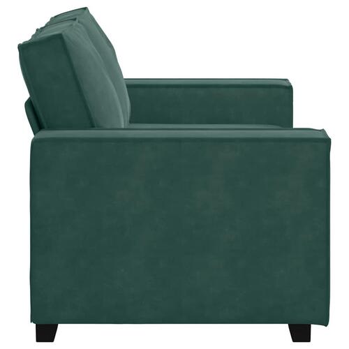 2-personers sofa 120 cm fløjl mørkegrøn