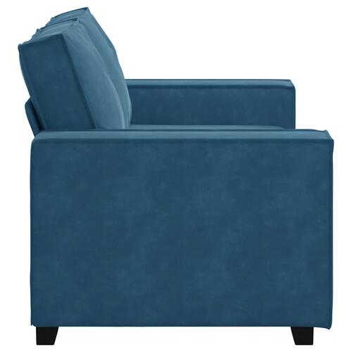 2-personers sofa 120 cm fløjl blå