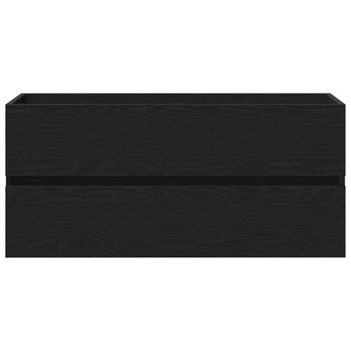 Underskab 100x38,5x45 cm konstrueret træ sort egetræ