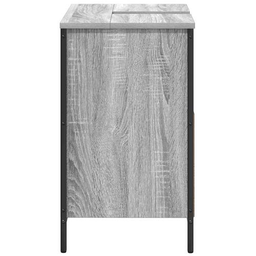 Håndvaskskab til badeværelse 60x34,5x60 cm grå sonoma-eg