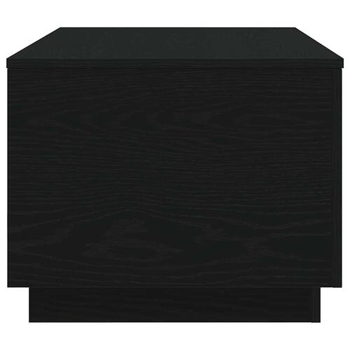 Sofabord med LED-lys 90x50x40 cm sort egetræsfarve